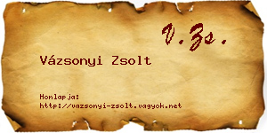 Vázsonyi Zsolt névjegykártya